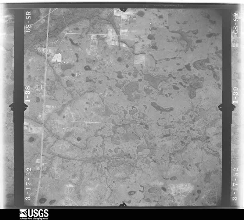 U.S. Geological Survey aerial photograph, 1952-03-17, scale 1:23600
