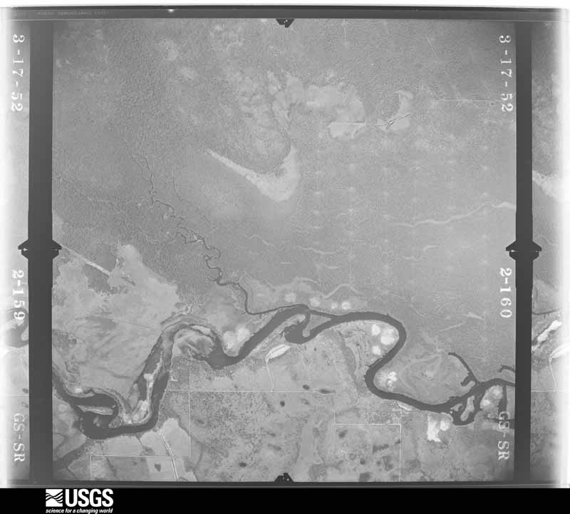 U.S. Geological Survey aerial photograph, 1952-03-17, scale 1:23600