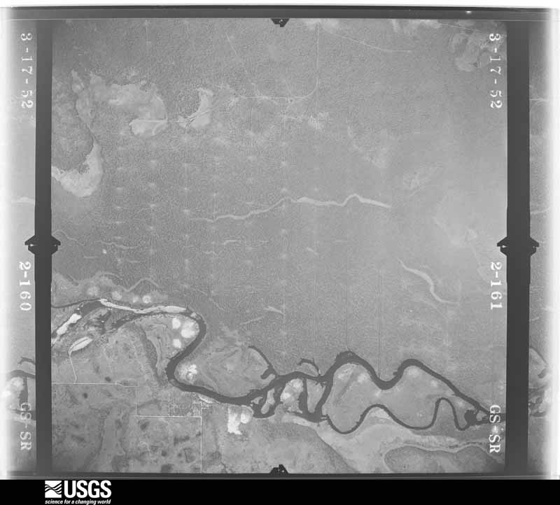 U.S. Geological Survey aerial photograph, 1952-03-17, scale 1:23600