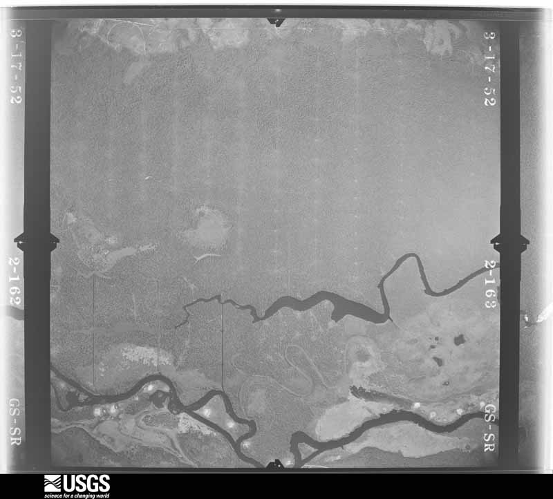 U.S. Geological Survey aerial photograph, 1952-03-17, scale 1:23600