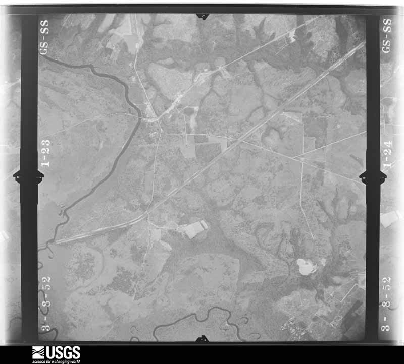 U.S. Geological Survey aerial photograph, 1952-03-08, scale 1:23600