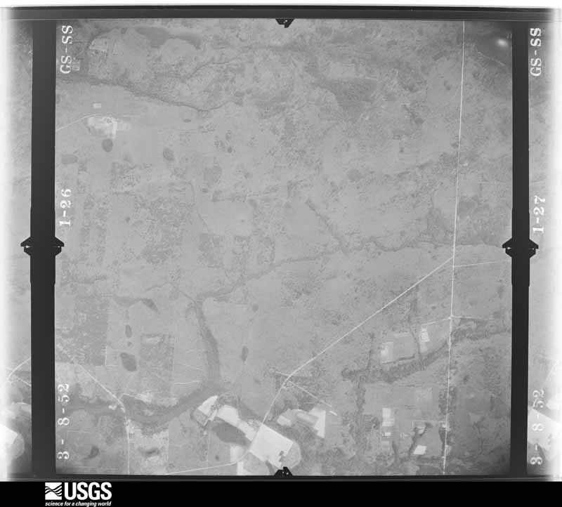 U.S. Geological Survey aerial photograph, 1952-03-08, scale 1:23600