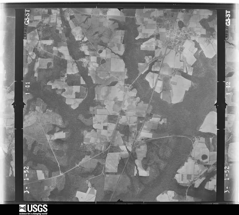 U.S. Geological Survey aerial photograph, 1952-03-01, scale 1:23600