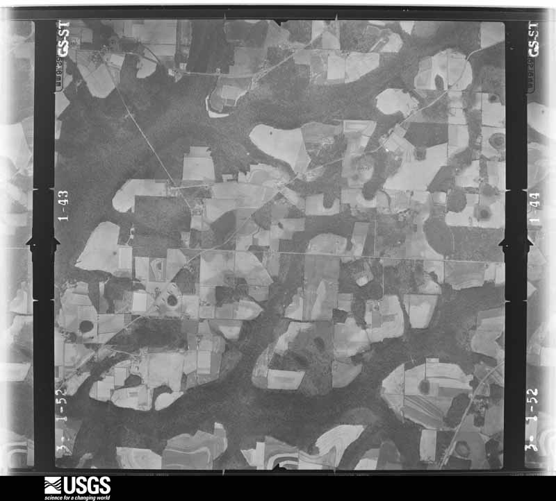 U.S. Geological Survey aerial photograph, 1952-03-01, scale 1:23600