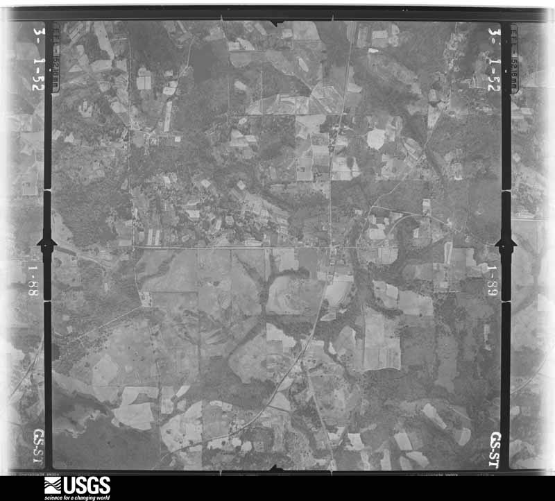 U.S. Geological Survey aerial photograph, 1952-03-01, scale 1:23600
