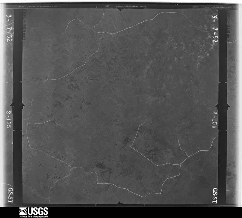 U.S. Geological Survey aerial photograph, 1952-03-07, scale 1:23600
