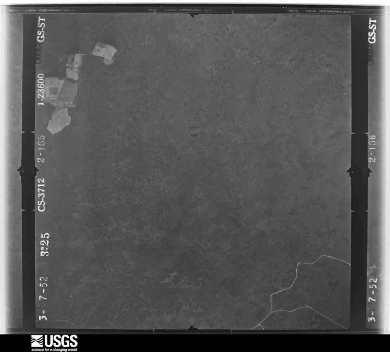 U.S. Geological Survey aerial photograph, 1952-03-07, scale 1:23600