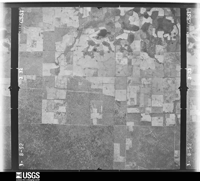 U.S. Geological Survey aerial photograph, 1952-03-08, scale 1:23600