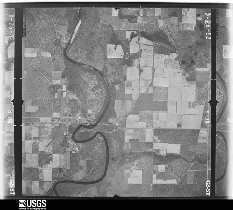 U.S. Geological Survey aerial photograph, 1952-03-26, scale 1:23600