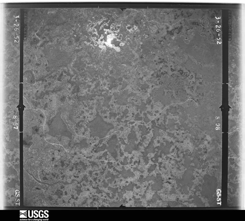 U.S. Geological Survey aerial photograph, 1952-03-26, scale 1:23600