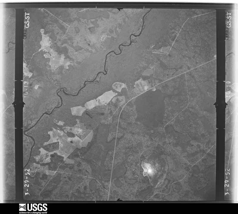 U.S. Geological Survey aerial photograph, 1952-03-29, scale 1:23600