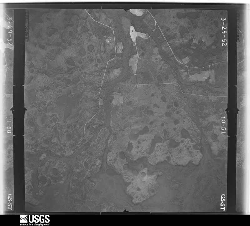 U.S. Geological Survey aerial photograph, 1952-03-29, scale 1:23600