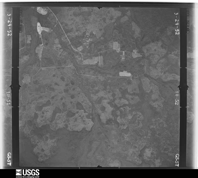 U.S. Geological Survey aerial photograph, 1952-03-29, scale 1:23600