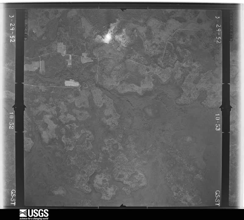 U.S. Geological Survey aerial photograph, 1952-03-29, scale 1:23600