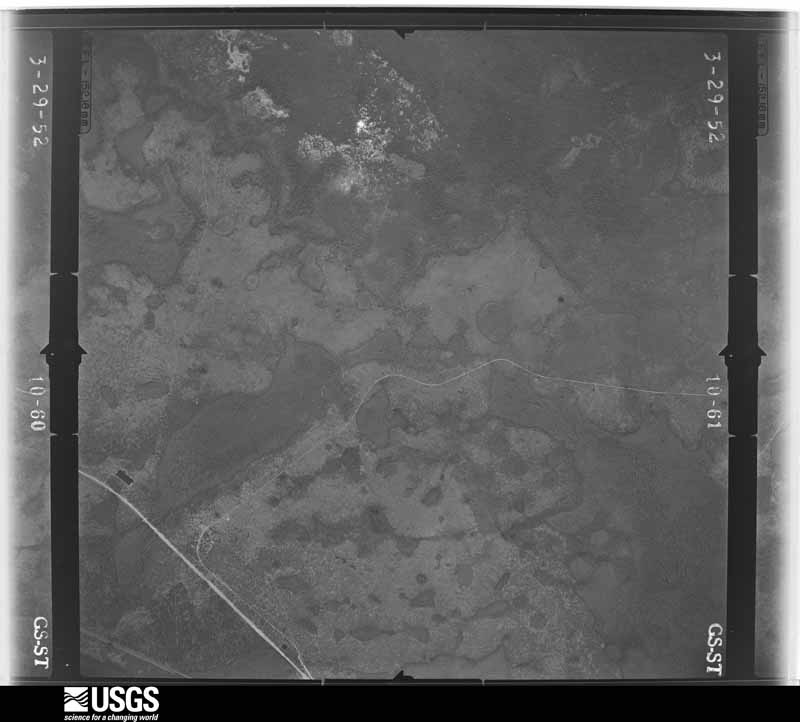 U.S. Geological Survey aerial photograph, 1952-03-29, scale 1:23600