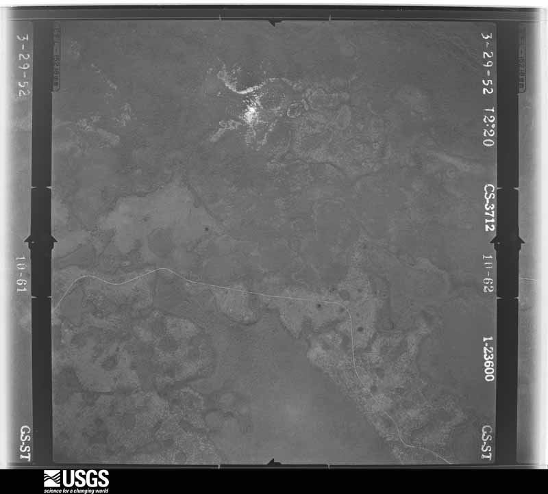 U.S. Geological Survey aerial photograph, 1952-03-29, scale 1:23600