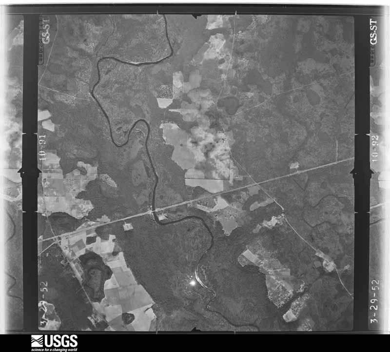 U.S. Geological Survey aerial photograph, 1952-03-29, scale 1:23600