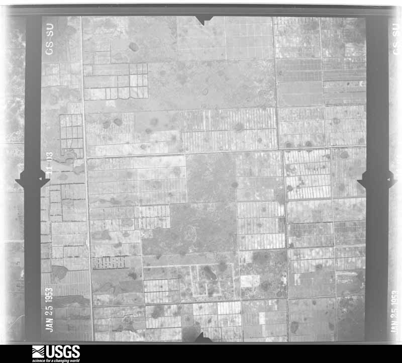 U.S. Geological Survey aerial photograph, 1953-01-25, scale 1:23600