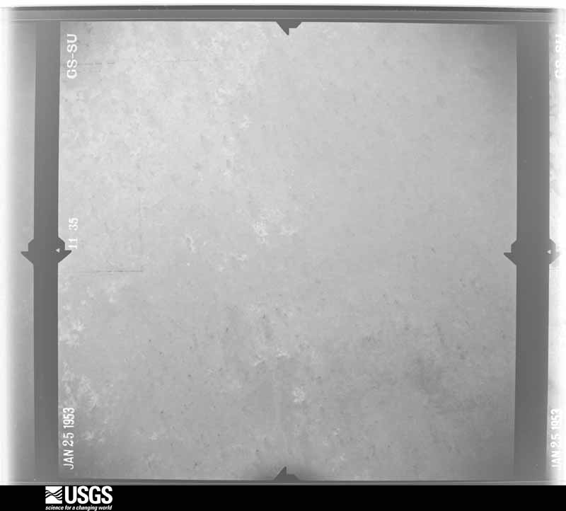 U.S. Geological Survey aerial photograph, 1953-01-25, scale 1:23600