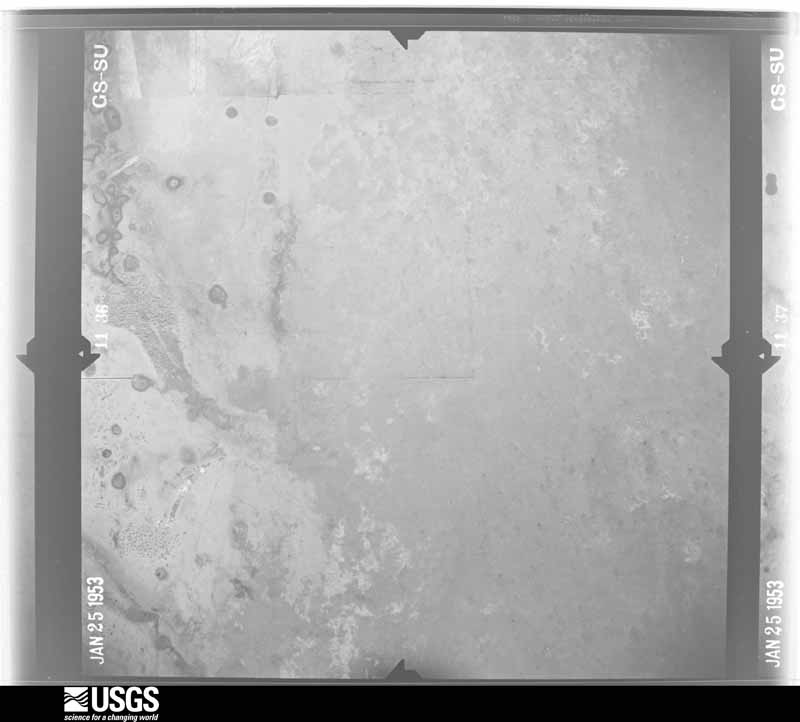 U.S. Geological Survey aerial photograph, 1953-01-25, scale 1:23600