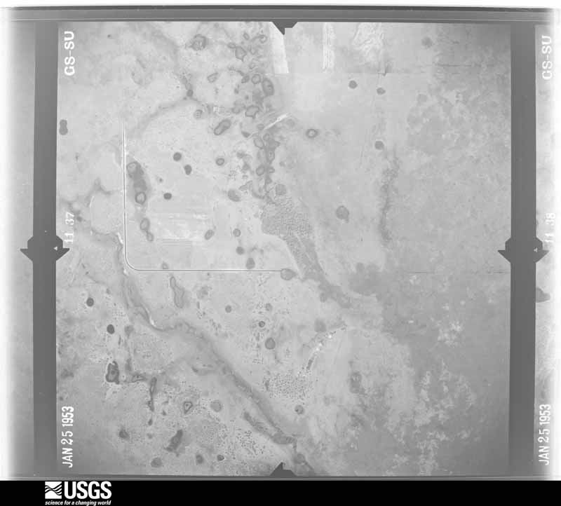 U.S. Geological Survey aerial photograph, 1953-01-25, scale 1:23600