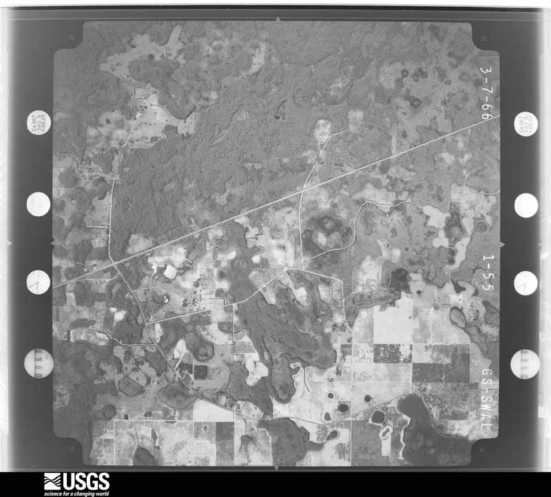 U.S. Geological Survey aerial photograph, 1966-03-07, scale 1:20500