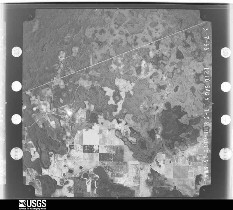 U.S. Geological Survey aerial photograph, 1966-03-07, scale 1:20500