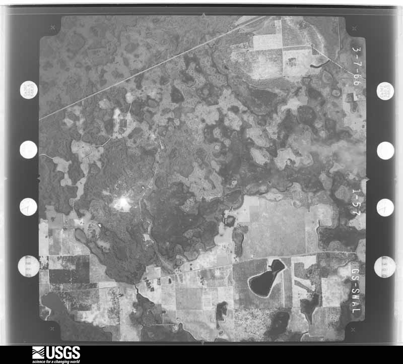 U.S. Geological Survey aerial photograph, 1966-03-07, scale 1:20500