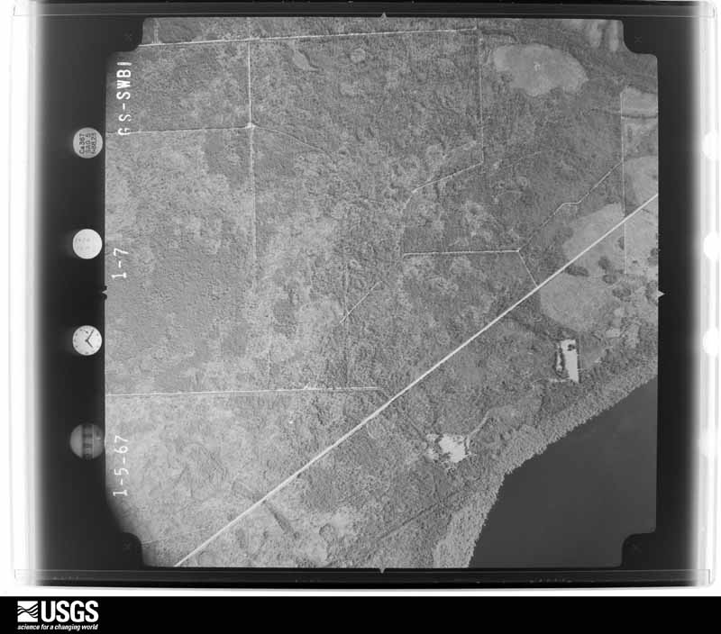 U.S. Geological Survey aerial photograph, 1967-01-05, scale 1:20500
