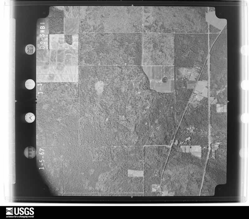U.S. Geological Survey aerial photograph, 1967-01-05, scale 1:20500