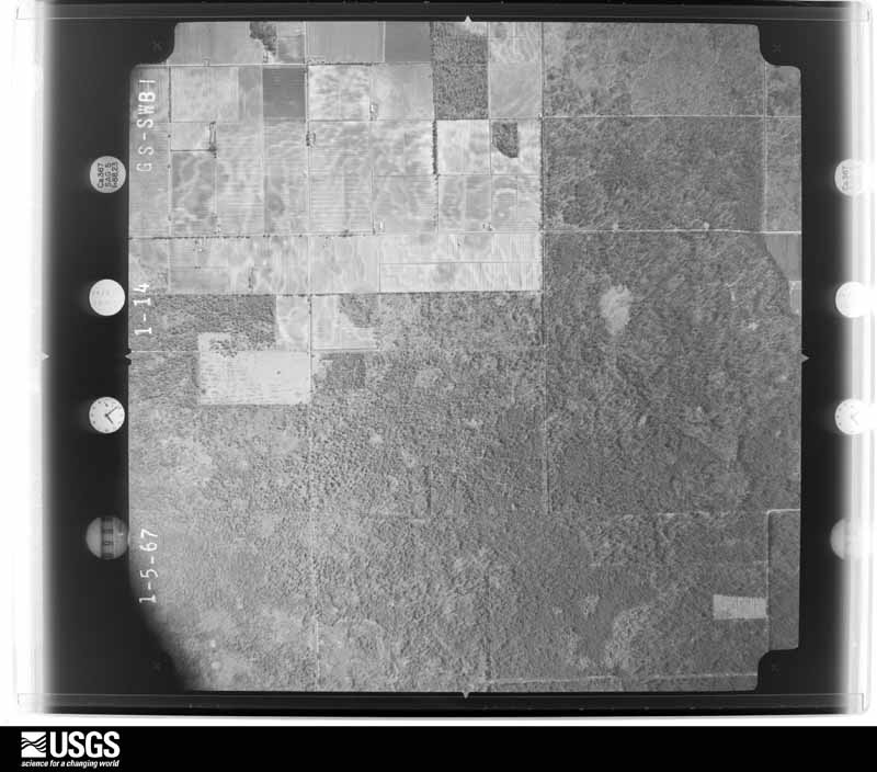 U.S. Geological Survey aerial photograph, 1967-01-05, scale 1:20500