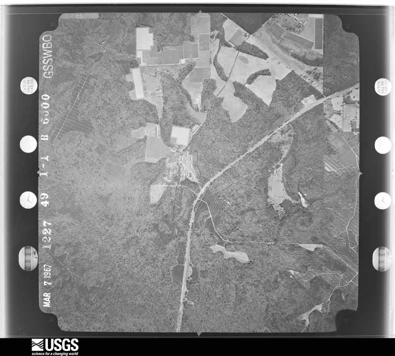 U.S. Geological Survey aerial photograph, 1967-03-07, scale 1:20500