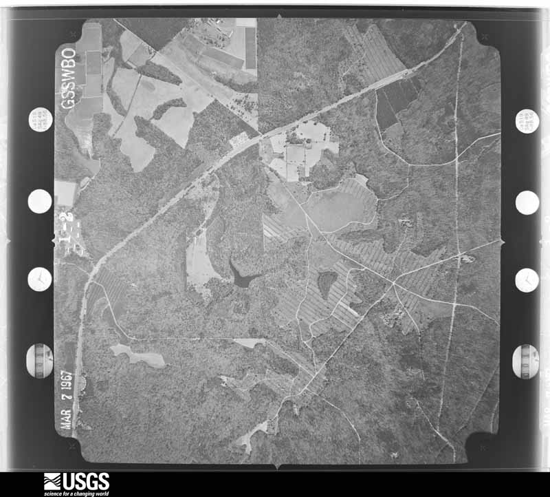 U.S. Geological Survey aerial photograph, 1967-03-07, scale 1:20500