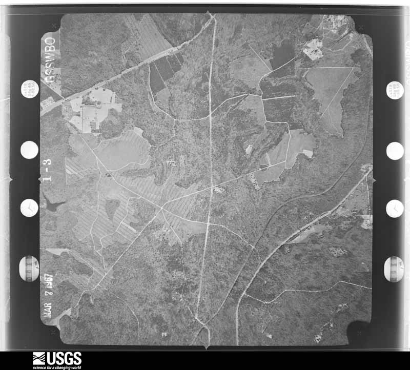 U.S. Geological Survey aerial photograph, 1967-03-07, scale 1:20500