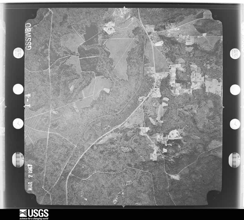 U.S. Geological Survey aerial photograph, 1967-03-07, scale 1:20500
