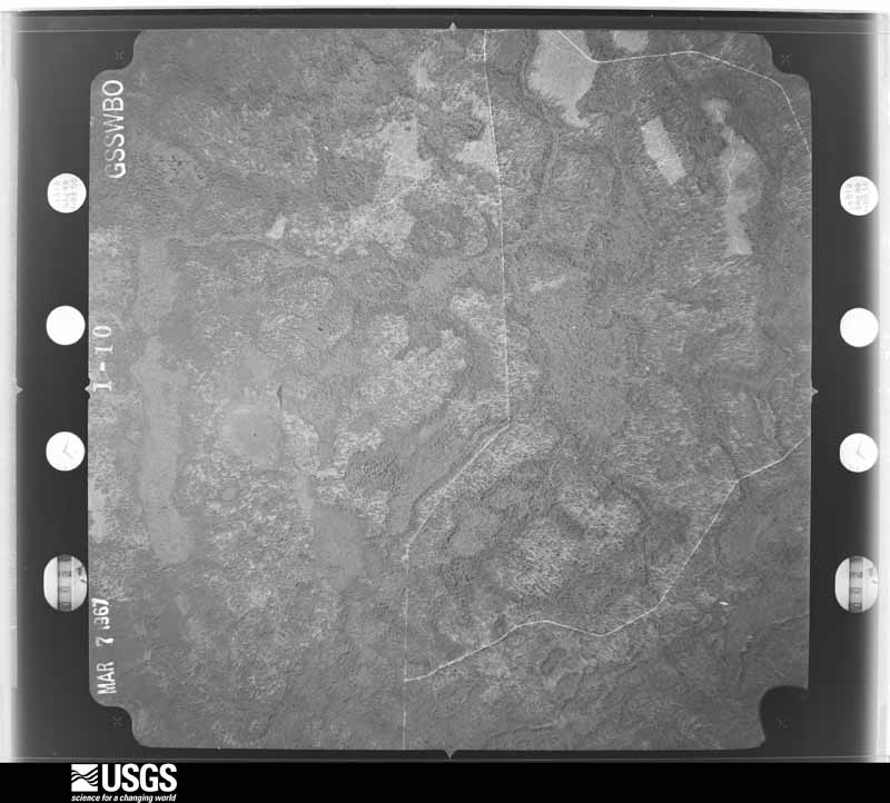 U.S. Geological Survey aerial photograph, 1967-03-07, scale 1:20500