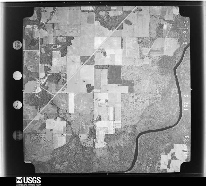 U.S. Geological Survey aerial photograph, 1968-01-16, scale 1:20500