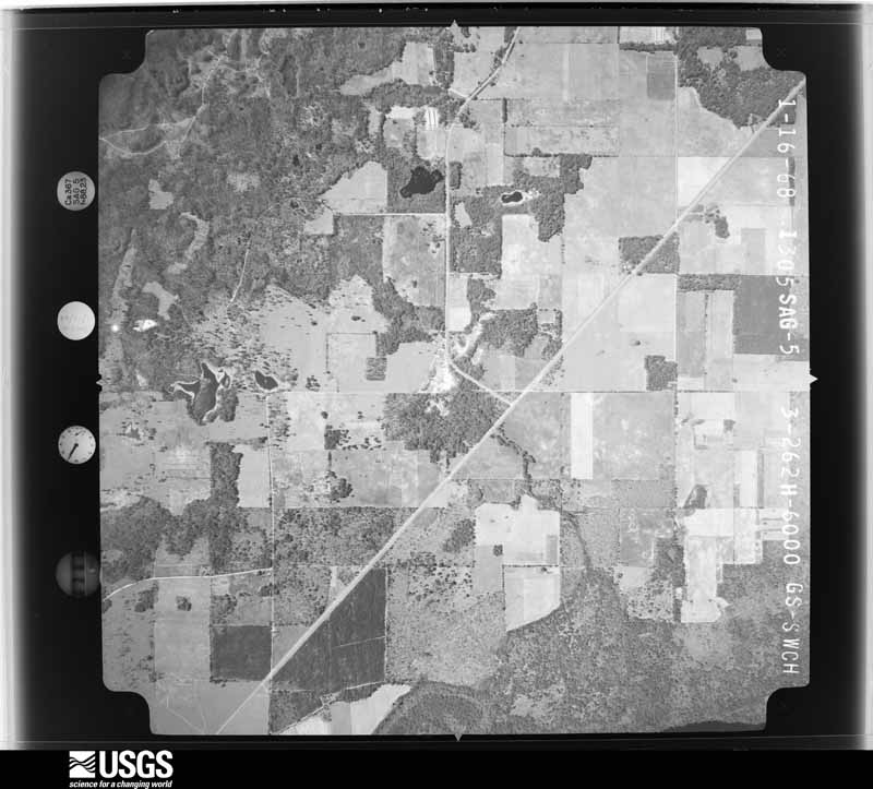 U.S. Geological Survey aerial photograph, 1968-01-16, scale 1:20500