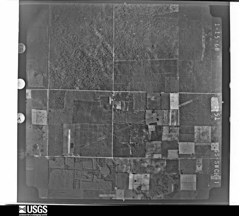 U.S. Geological Survey aerial photograph, 1968-01-15, scale 1:20500