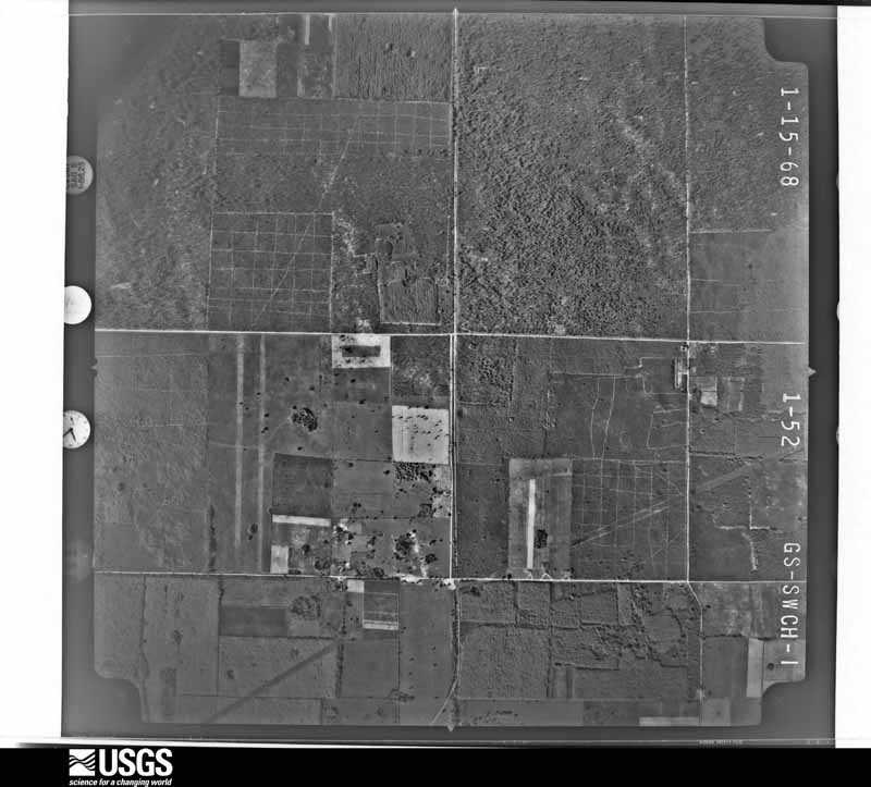 U.S. Geological Survey aerial photograph, 1968-01-15, scale 1:20500