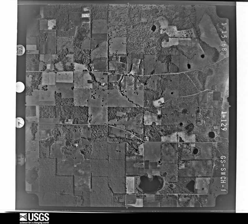 U.S. Geological Survey aerial photograph, 1968-01-15, scale 1:20500