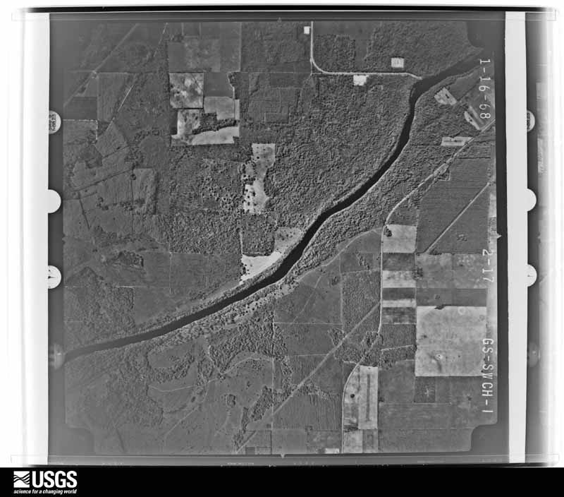 U.S. Geological Survey aerial photograph, 1968-01-16, scale 1:20500