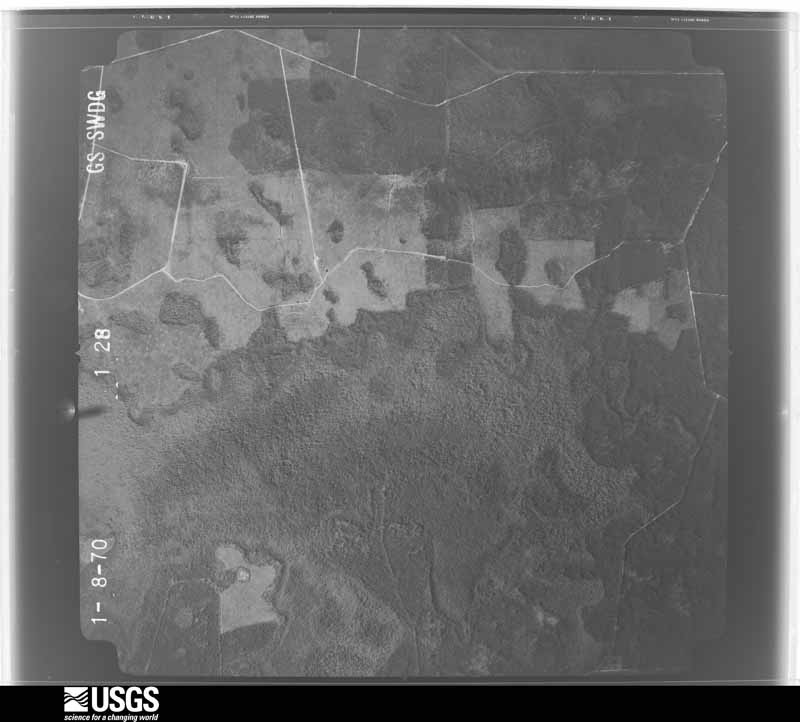 U.S. Geological Survey aerial photograph, 1970-01-08, scale 1:20500