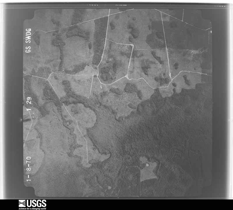 U.S. Geological Survey aerial photograph, 1970-01-08, scale 1:20500