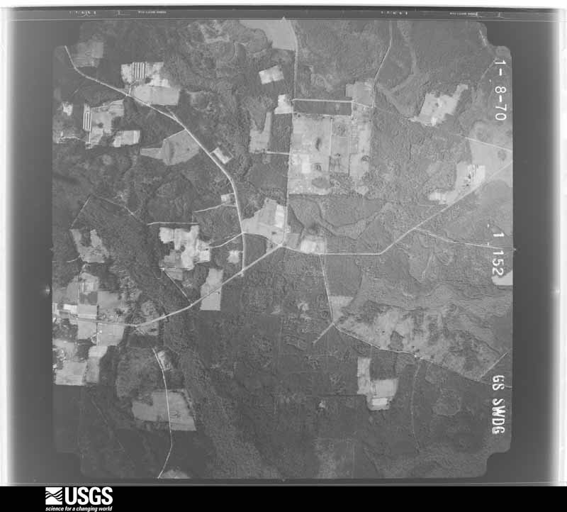 U.S. Geological Survey aerial photograph, 1970-01-08, scale 1:20500