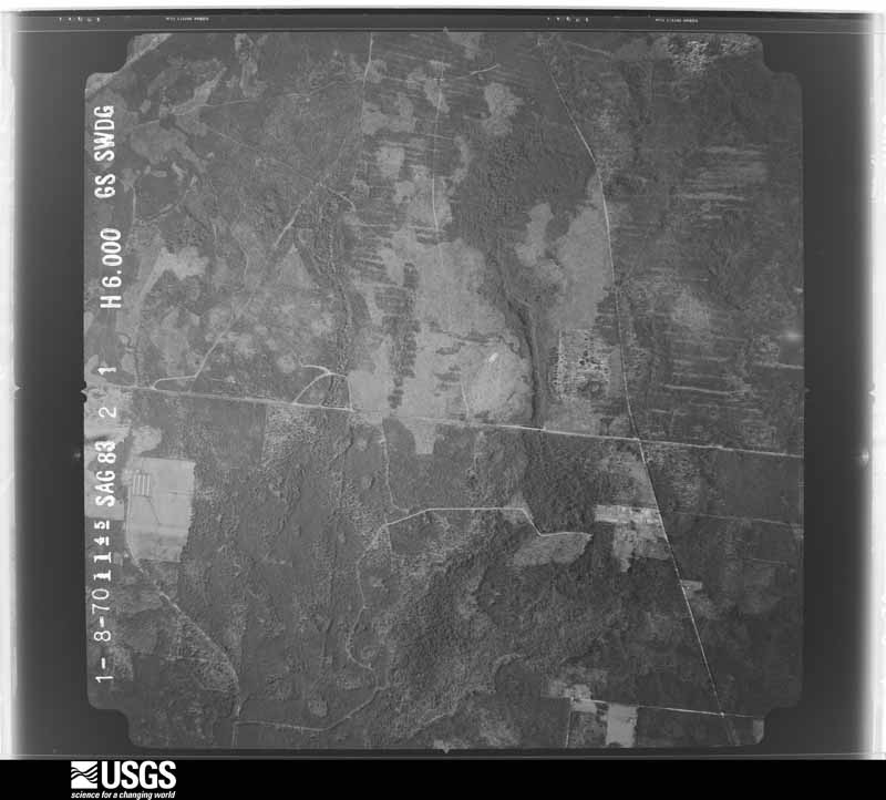 U.S. Geological Survey aerial photograph, 1970-01-08, scale 1:20500