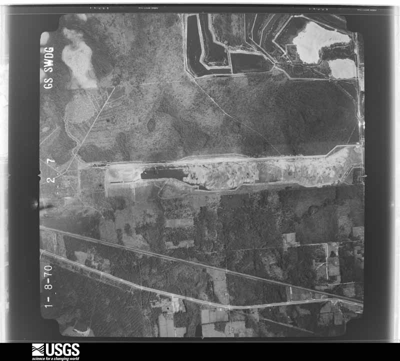U.S. Geological Survey aerial photograph, 1970-01-08, scale 1:20500