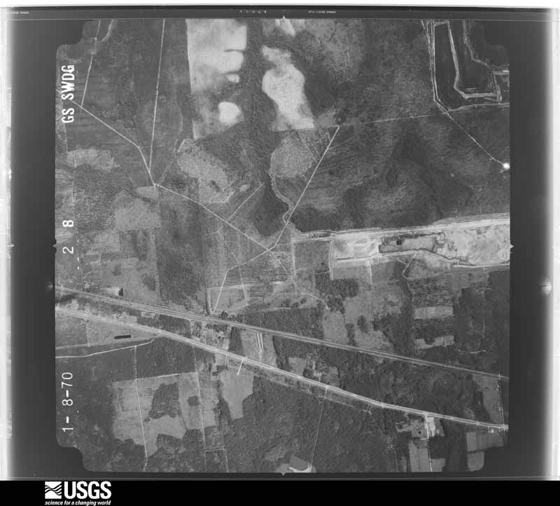 U.S. Geological Survey aerial photograph, 1970-01-08, scale 1:20500