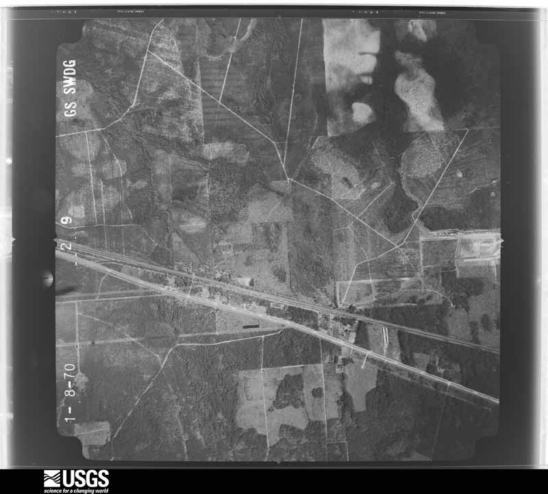 U.S. Geological Survey aerial photograph, 1970-01-08, scale 1:20500