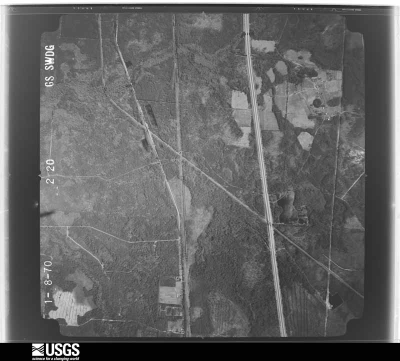U.S. Geological Survey aerial photograph, 1970-01-08, scale 1:20500